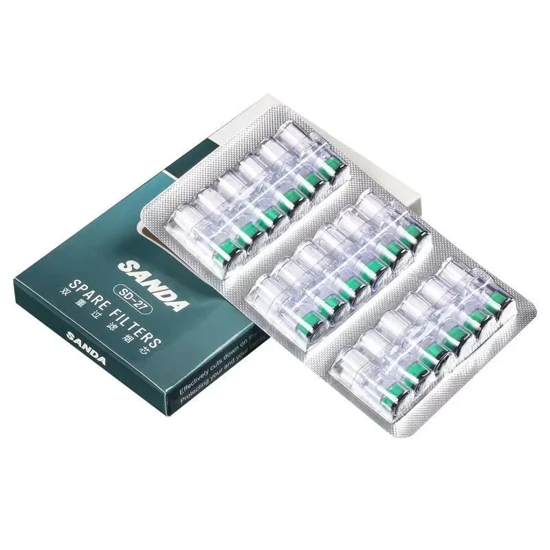 SANDA SD-27 216PCS 432PCS Healthy Tar Filtration Disposable Microfilter Smoking filter Core Reduce Tar Smoke Mouthpiece Core