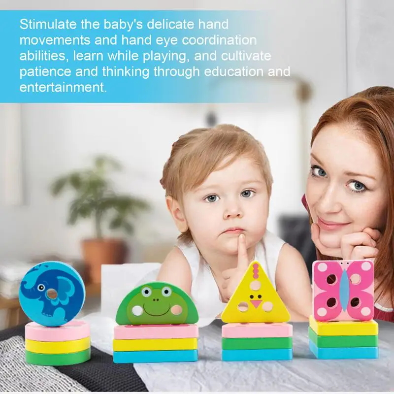 

Montessori Sorting Toys 17pcs Educational Shape Toy Cognitive Montessori Toys Portable Sorting Toy For Fun Boys Girls Aged 1