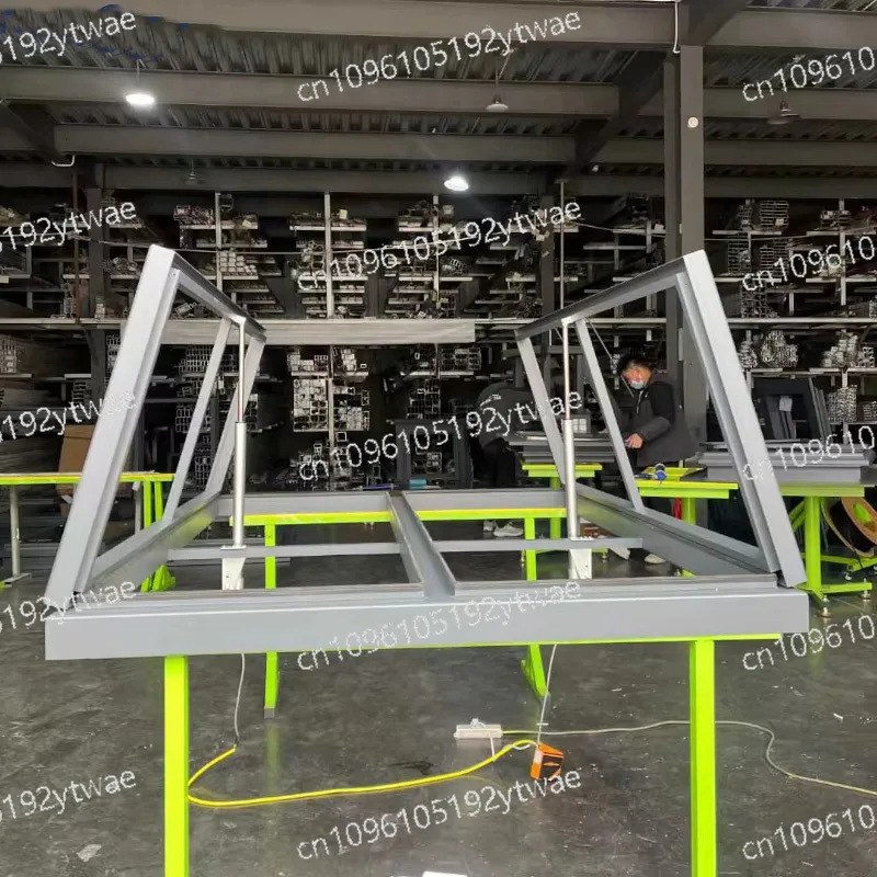 

Automatic Electric Roof Skylight Shutter, Waterproof Double Layer Glass Aluminum Louver