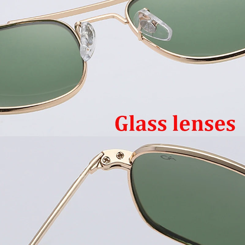 New Fashion Aviation Sunglasses Men American Army Military Optical Glass lenses AO Sun Glasses For Male With Original Box Case