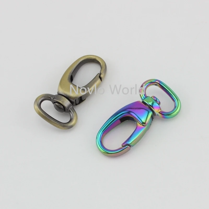 10-50pcs 7 colors 13*37mm  trigger snap hook clasp metal clip swivel dog leash bags small handbag purse adjusted strap