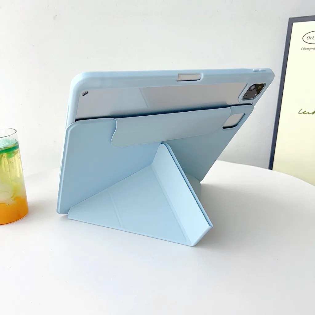 

Чехол с гнездом для ручки для iPad Mini 7 Mini6 11th A16 2025 Pro 11 2025 M5 Air 11 6 5 4 10th 10.9 Pro 11 Многоскладная крышка-подставка