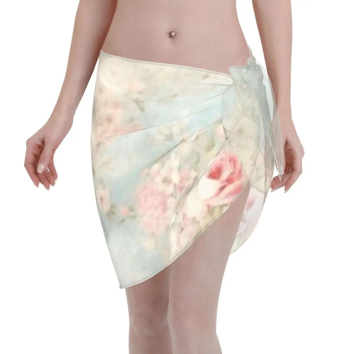 Promotion Shabby Chic Pattern 12 Women's Beach Wrap SkirtYacht Party Swimwear Cover Up
