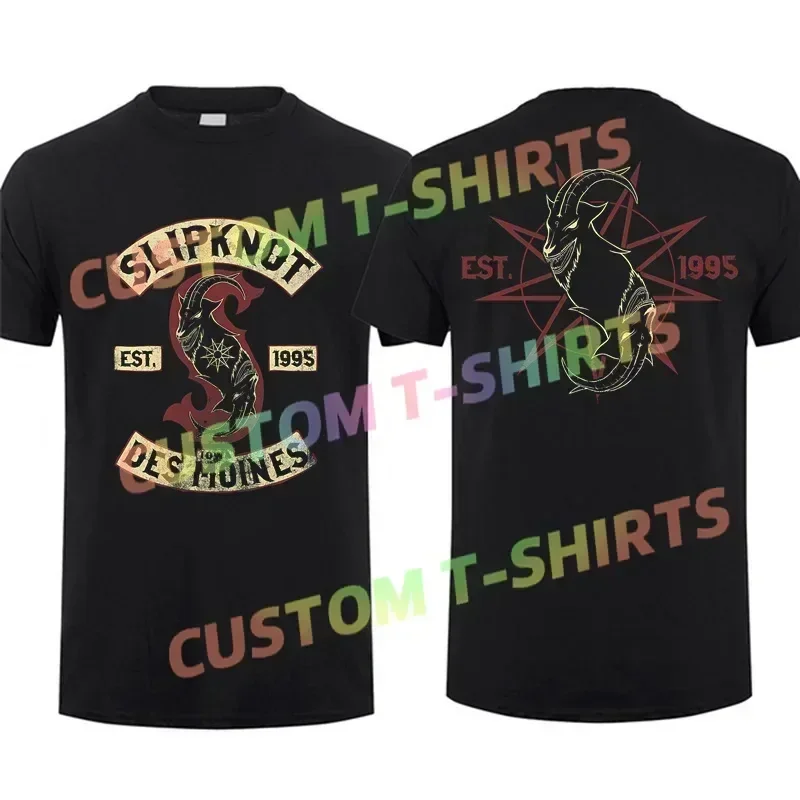 

2025 Men T Shirt Casual Iowa Des Moines T-Shirt Black By Slipknots Graphic Summer Short Sleeves 100% Cotton S-3XL Cool Tee