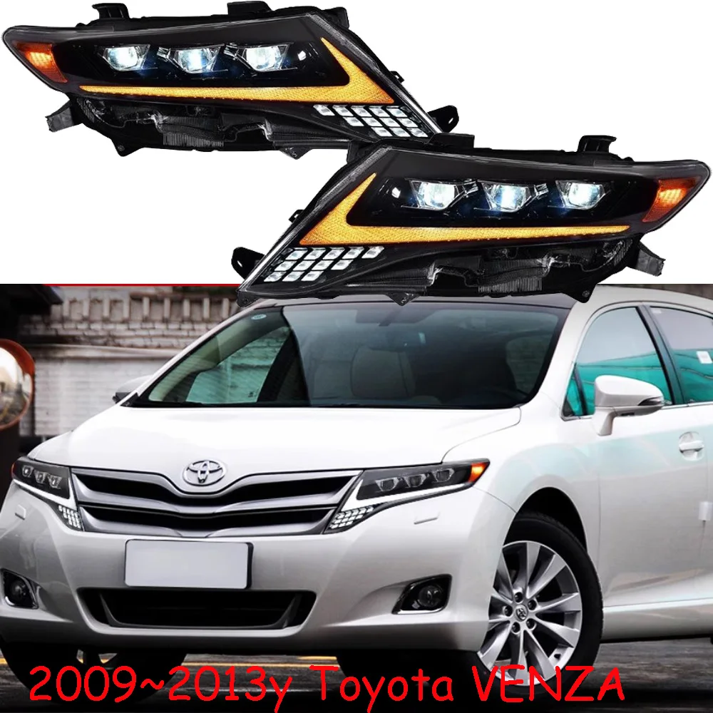 car bumper headlamp For Venza headlight ALL IN LED 2009~2013y car accessories head lamp for Toyota venza fog lamp