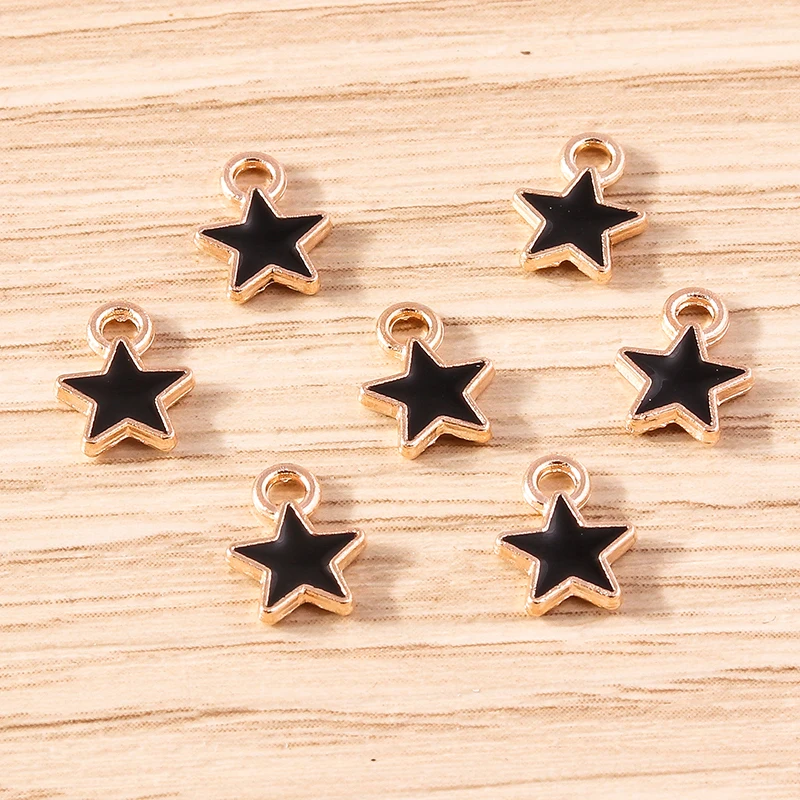 30 stücke 9x9mm süße kleine Emaille Liebe Herz Charms Anhänger für Schmuck machen Tropfen Ohrringe Halsketten Armband DIY Bastel bedarf – Detail 26