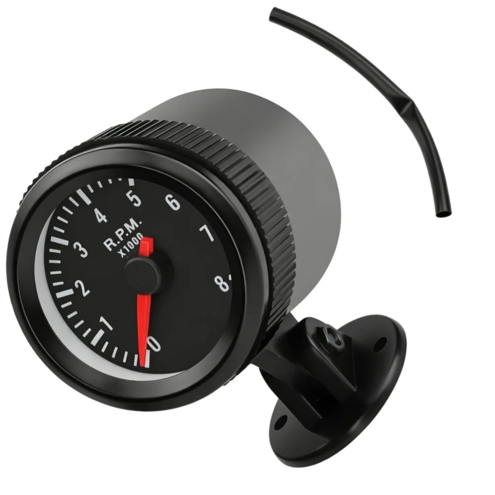 Car Engine Tachometer 2 Inch 52mm LED Backlit Display 0-8000 RPM for Accurate RPM Monitoring in 12V Applications