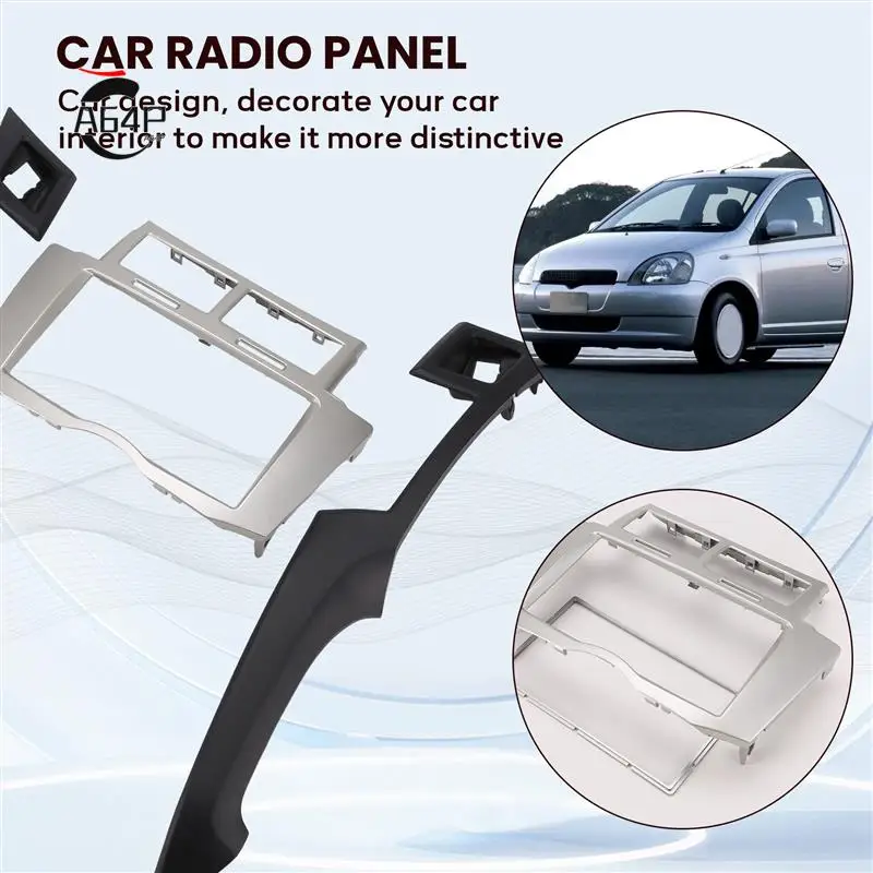 

A64P-2 Din автомобильный радиоприемник стерео рамка комплект отделки приборной панели для Toyota Yaris Vitz Platz 2005-2011 DVD-плеер установка безель