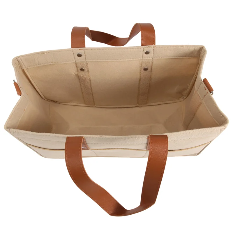 ODIES-아기 펠트 스토리지 보육 주최자 바구니 유아 기저귀 가방 핸들 캐디 변경 기저귀 키즈 스토리지 캐리어