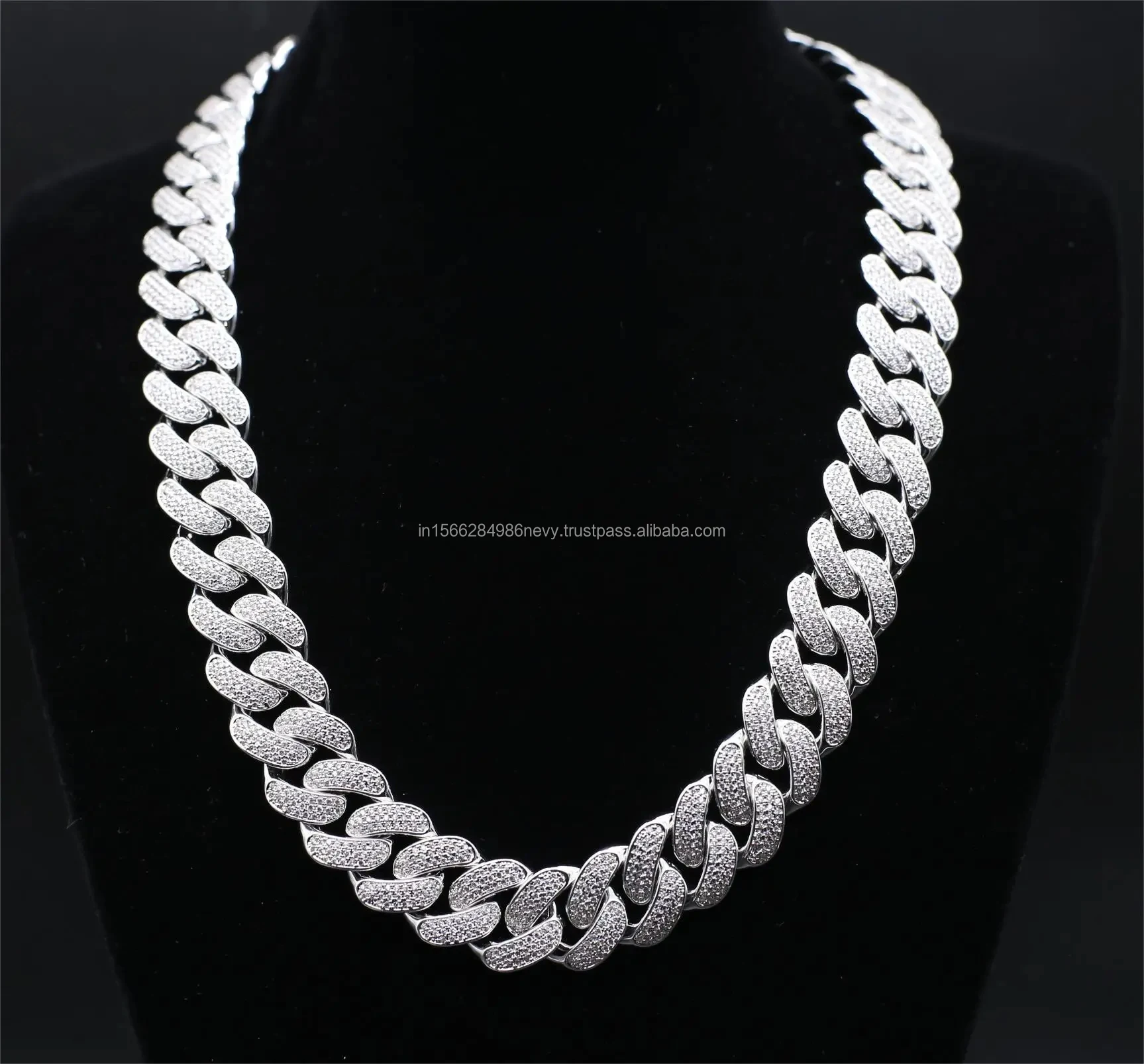 Iced Out Chain Hip Hop Style Women Men 925 Sterling Silver Accessories Moissanite Diamond Chain Miami Cuban Link Chain for Men