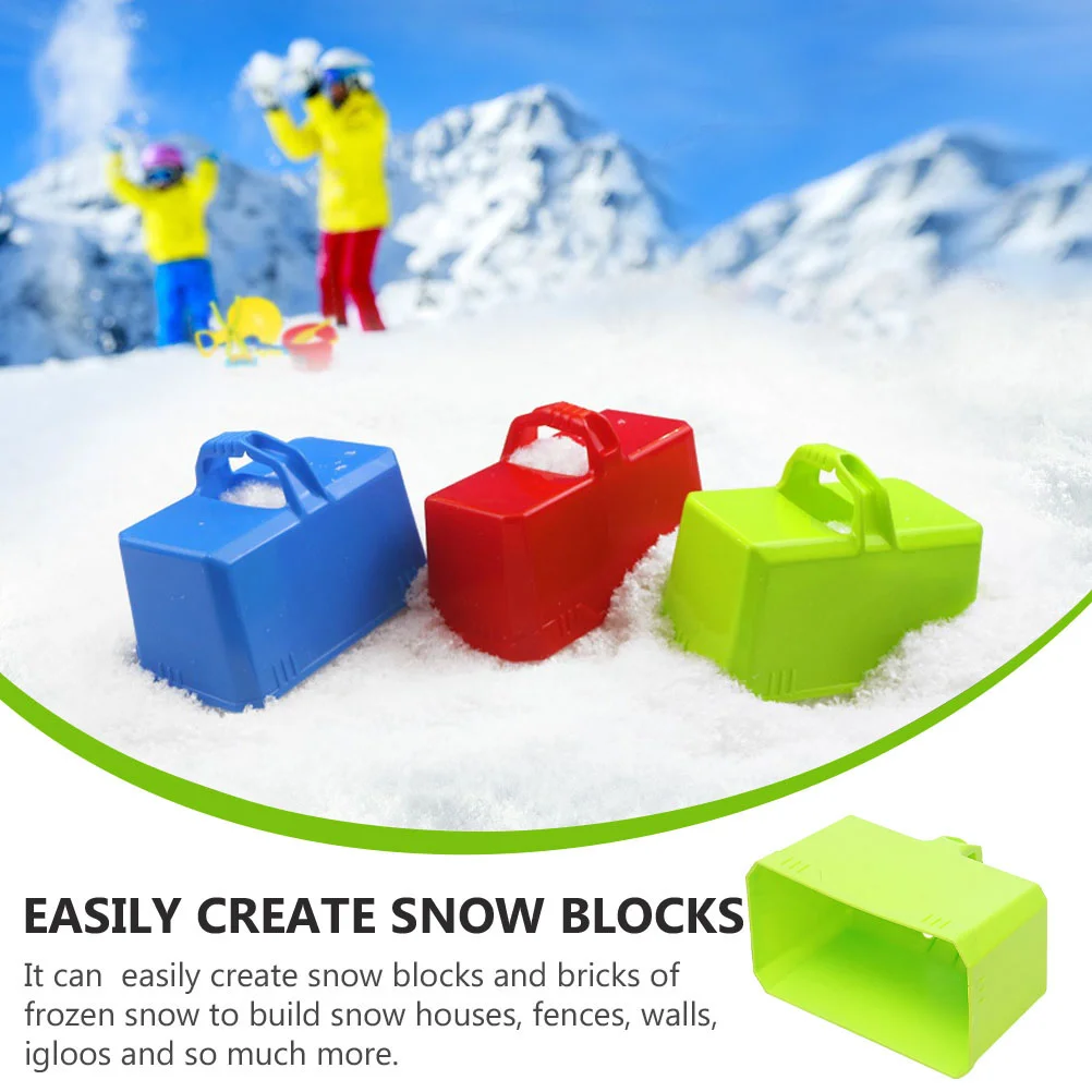 2 Pcs Brick Model Winter Snow Toy Sand Mold Children Toys Castle Foundation DIY Playing with