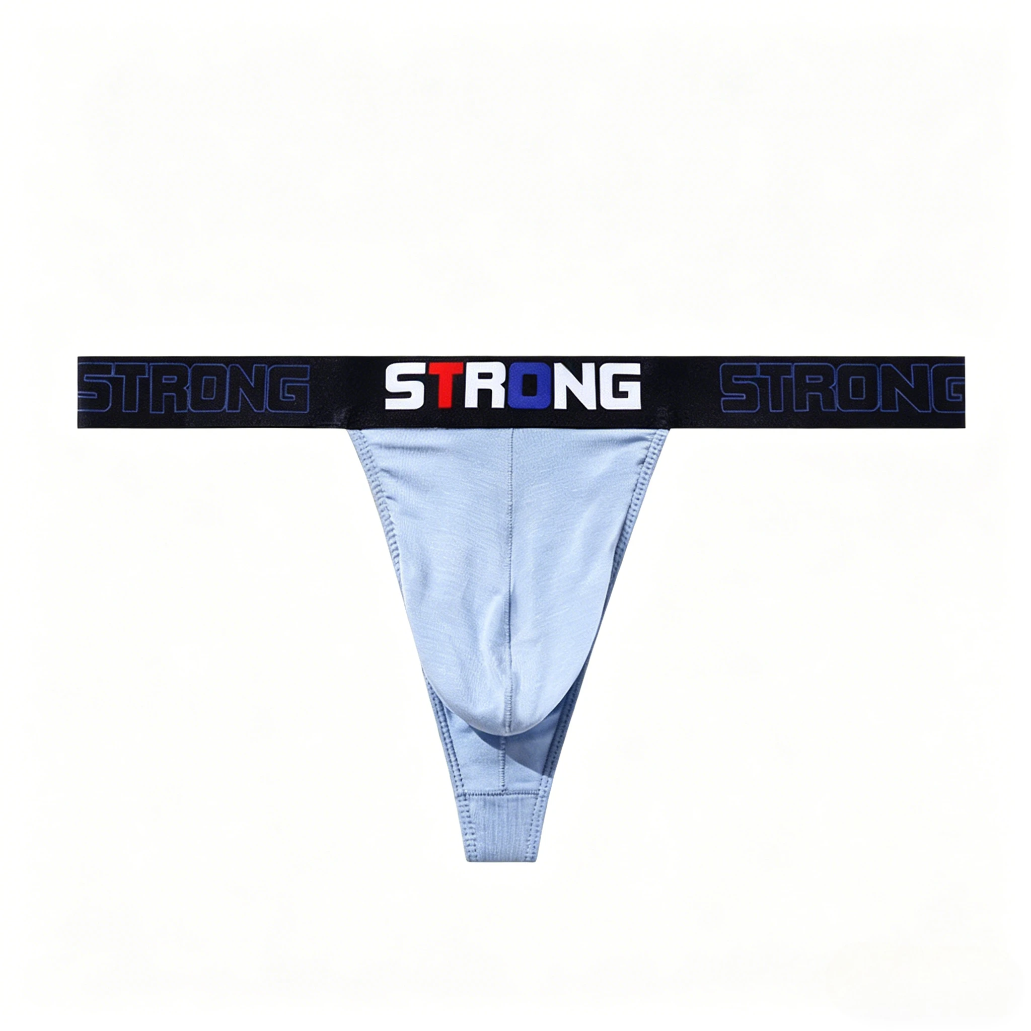 Modal T-Back Thong for Men Low Waist Sexy Underwear with Logo Waistband Youth Fashion Bulge G-string Comfortable Elastic Panties