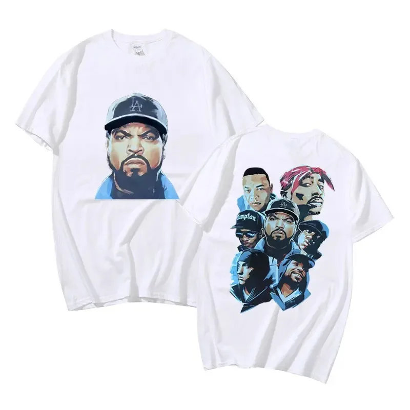 Friends The Notorious Big Biggie Smalls Snoop Dogg Eminem Ice Cube Eazy-E Dr.Dre Tupac 2Pac T-shirt Men Vintage Casual Tshirt - view 4