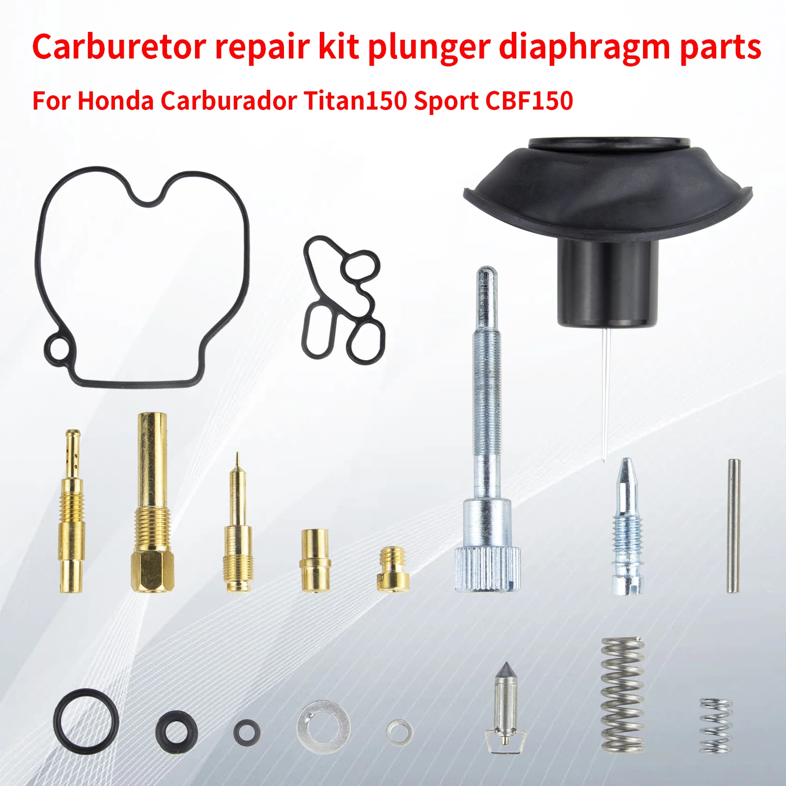 Carburetor Repair Kit Plunger Diaphragm Parts For Honda Carburador Titan150 125 180 Sport Cbf150 Cb150 Gl150 Cb160F Sdh150-B