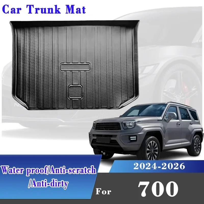 Car Trunk Mat For GWM Tank 700 Hi4 T 2024-2026 Auto Boot Mats Rear Trunk Storage Pad Dust-proof Interior Protect Car Accessories