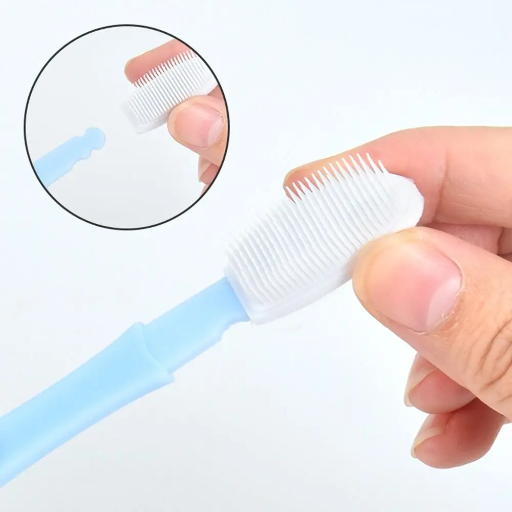 Raspador de lengua de doble punta, herramienta limpiadora de doble cara de acero inoxidable, elimina la Halitosis, aliento fresco, herramienta para el cuidado bucal