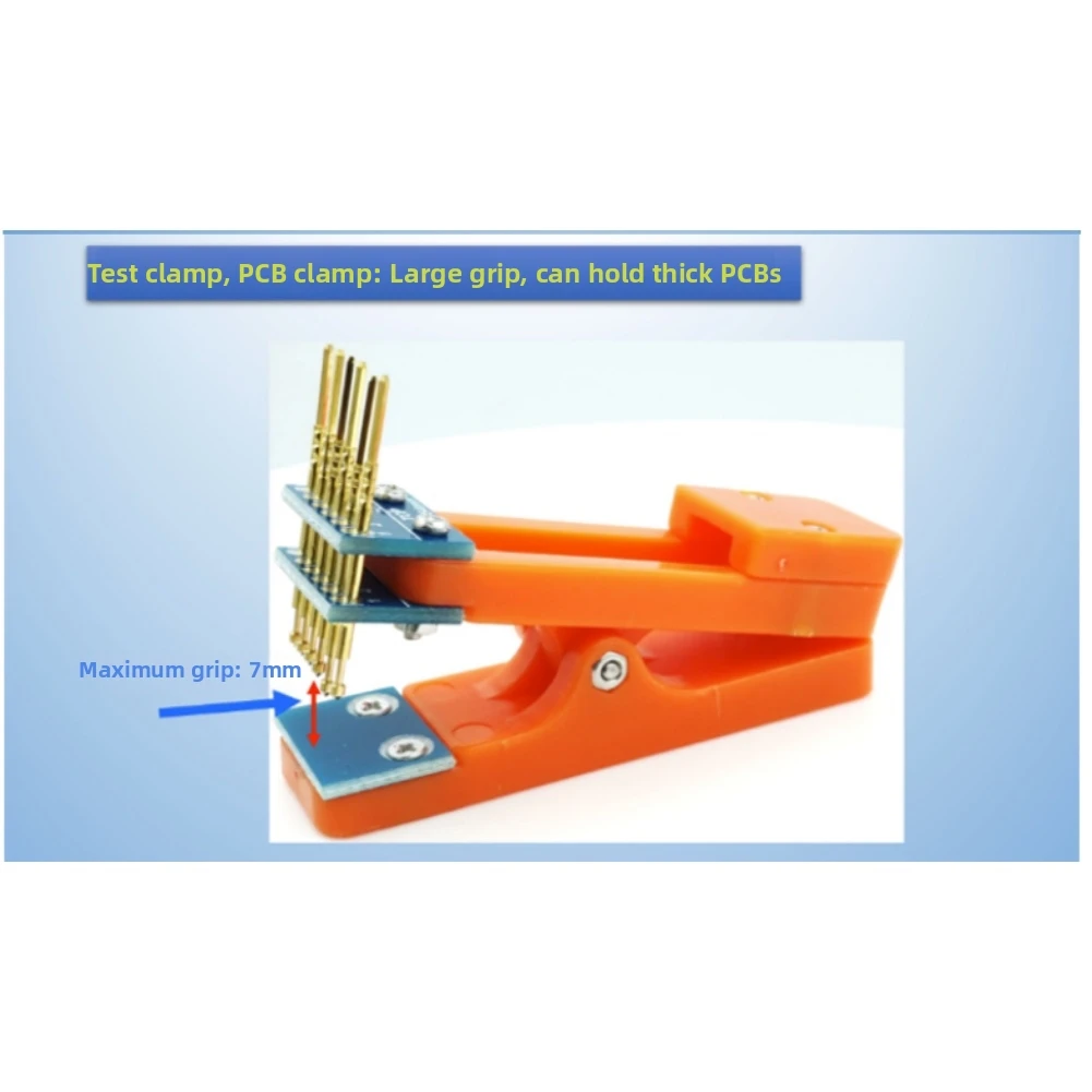 2.54mm Spacing PCB Test Fixture Clamp With Removable Spring Pins For Reusable Testing On Development Boards And Prototypes