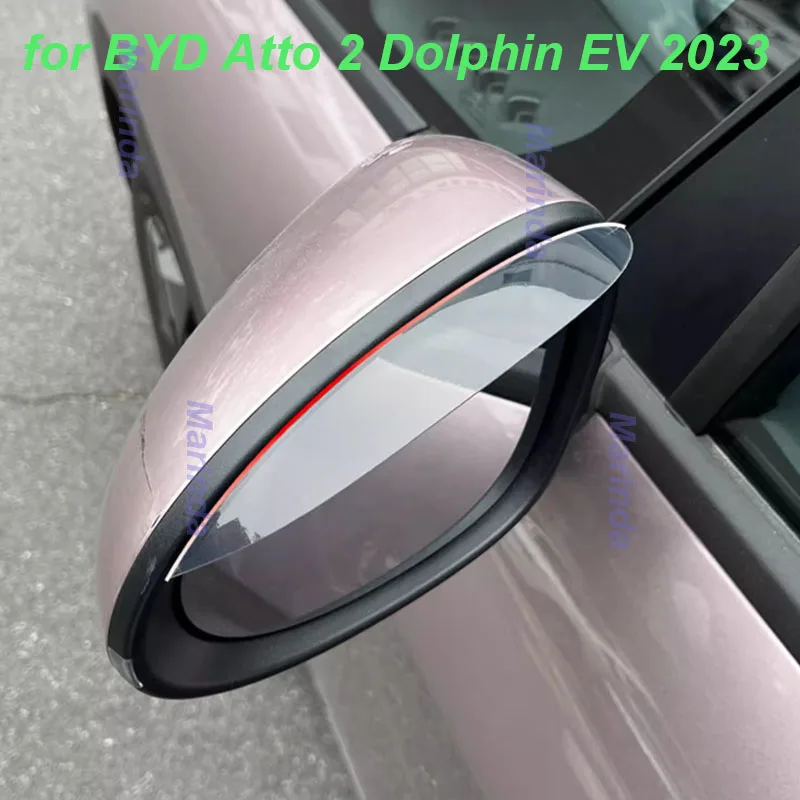 

Car Rearview Mirror Rain Eyebrow for BYD Atto 2 Dolphin EV 2023 Car Rainproof Trim Decorative Frame Exterior Accessories