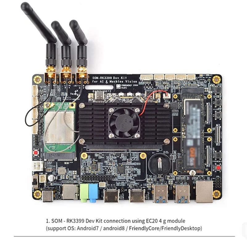 Módulo wi-fi de banda dupla m.2, módulo completo de comunicação sem fio netcom 4g lte ec20, durável, fácil instalação-B-BTFL