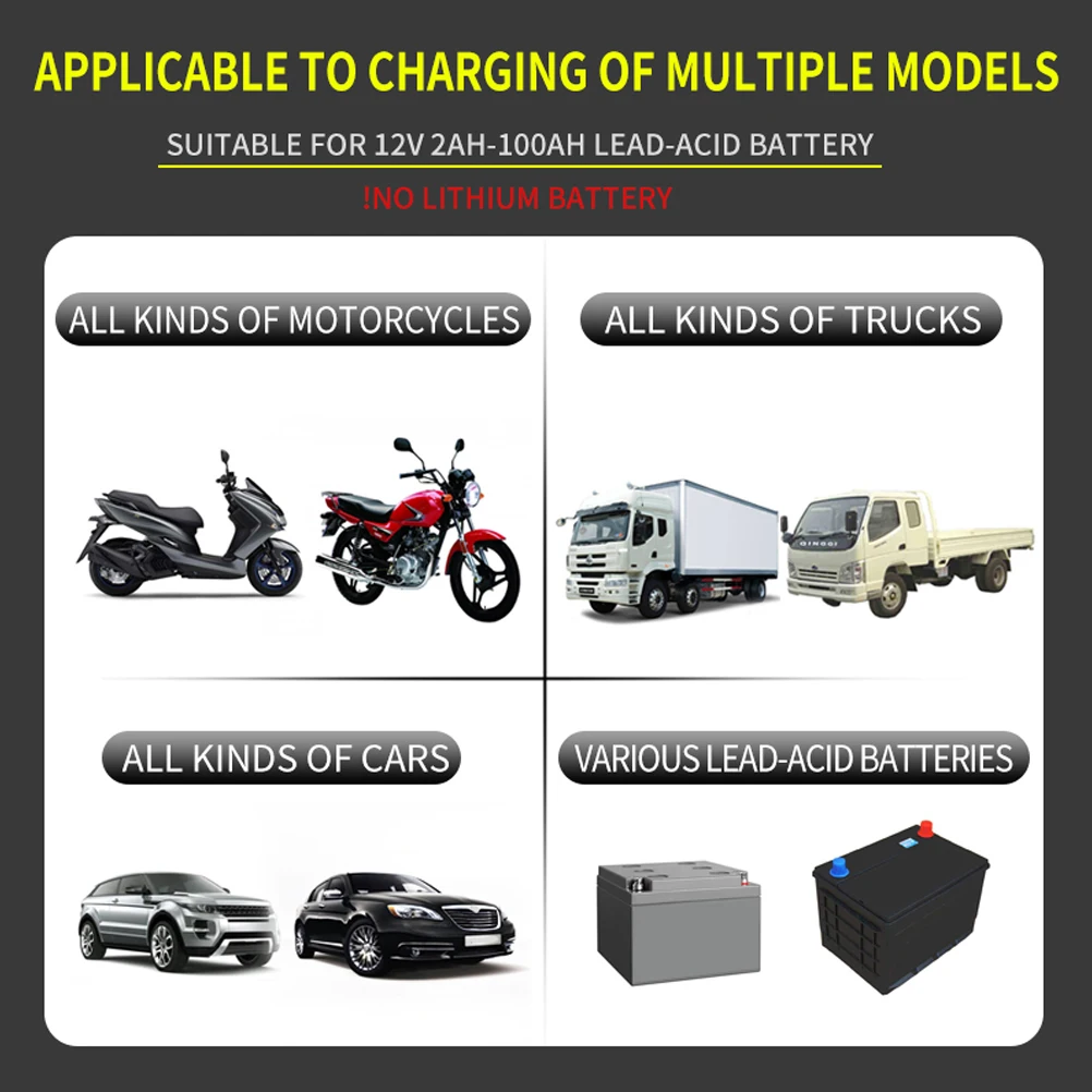 

Smart Car 12V Automatic Digital Display Overcharge Protection Motorcycle Lawn Mower Boat Compatible Fast