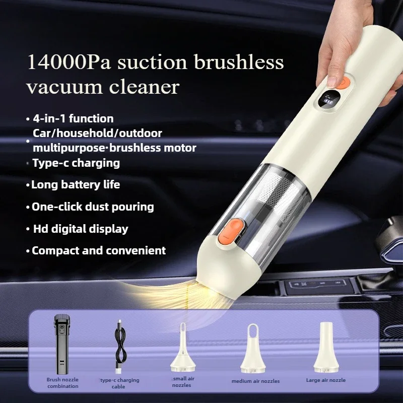 

Portable wireless vacuum cleaner blowing and suction integrated 4 in 1 brushless handheld vacuum cleaner for home and car use