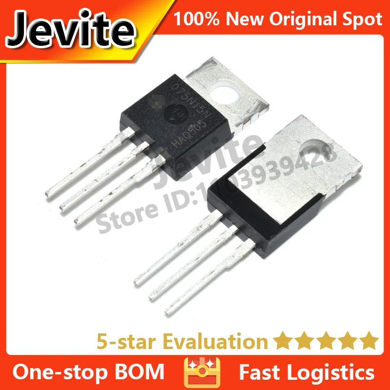 

Jevite 100% New Original electronics Controller 10-50 units/lote 075N15N IPP075N15N3G TO-220 150V 100A MOSFET transistor