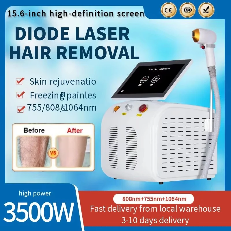 

Professional Diode Laser Hair Removal Machine Painless Permanent Hair Removal Machine Hair Removal Laser 755 808 1064 Equipment