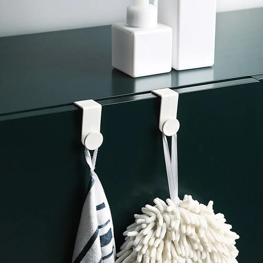 2/4Pcs Simple No Drilling Multifunctional Clothes Hanger Over the Door Cabinet Door Hook for Indoor Cabinet Door Hook Door Hook view 3