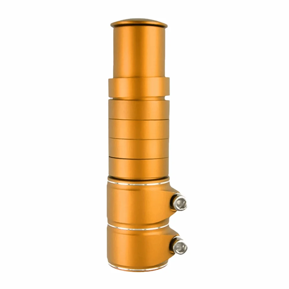 Aluminum Alloy Bike Stem Riser 1-1/8 Inch Diameter 13cm Bike Fork Stem Extender Height Adjustable Quick Mount