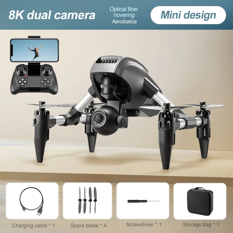 2024 Nowy V42 Mini Drone Profesjonalny 8K HD Podwójny aparat FPV WIFI Lokalizacja przepływu optycznego Uchwyt wysokości RC Quadcopter Prezent RC