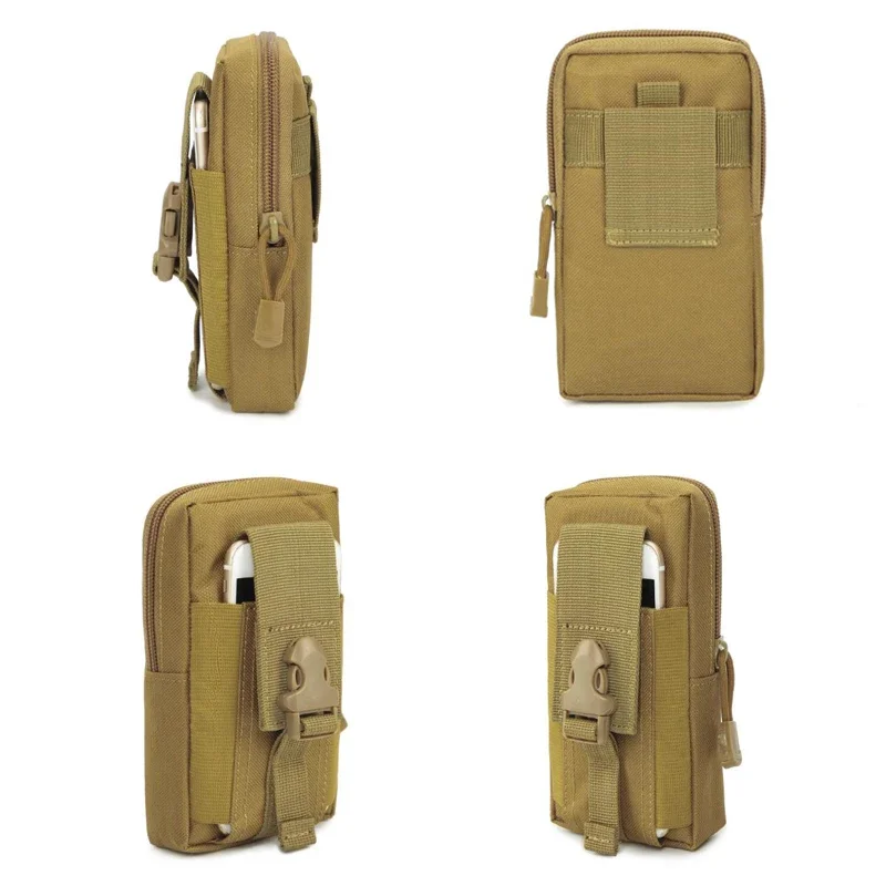 アウトドア マルチポケット スポーツ ウエストパック 調節可能なベルトストラップ付き 6.5インチ 電話ホルダー&コインポーチバッグ サイクリング/キャンプ/ハイキング用