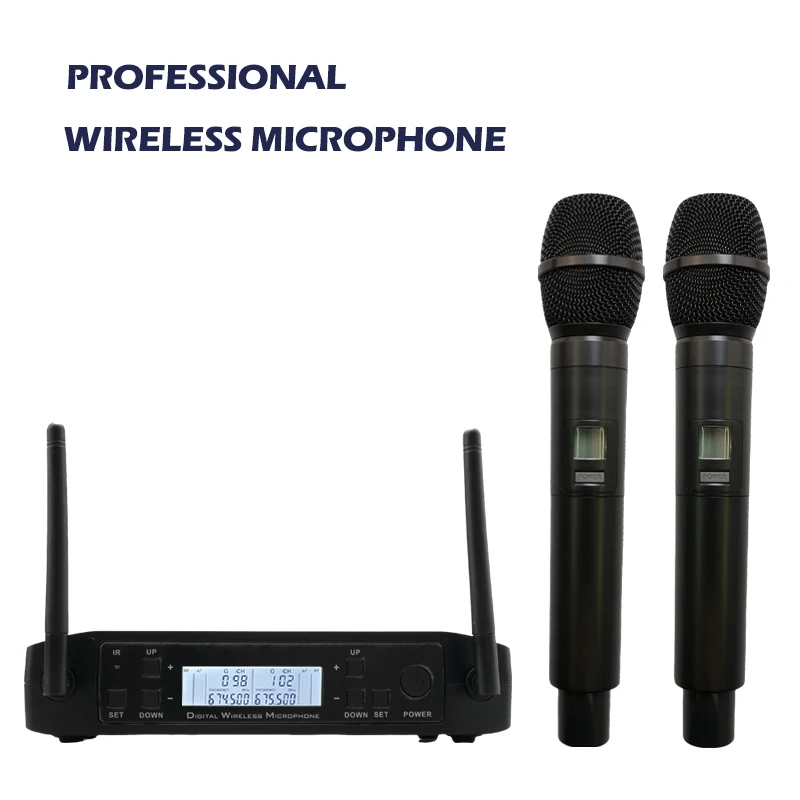 GLXD4200 Real UHF Wireless Microphones For KTV Conference Stage FM Professional Performance Professional Handheld Microphone