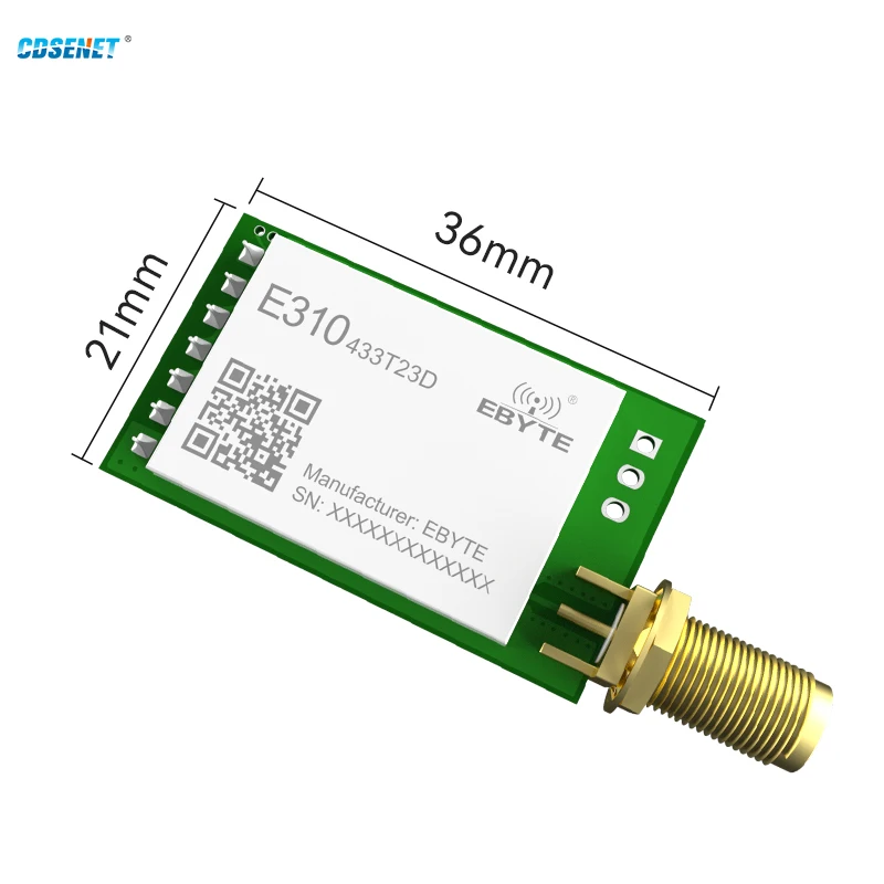 CDEBYTE AX5045 433MHz Wireless Serial Port Module E310-433T23D Low Power 23dbm 5.6KM Relay Half Duplex IPEX/stamp hole