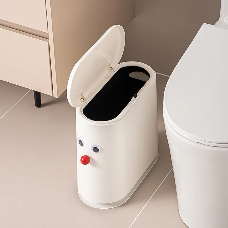 Drücken Sie den Mülleimer, hochwertiges und großes Haushalts-Cartoon-Wohnzimmer, groß mit Deckel, kreative und niedliche DIY-Hygiene