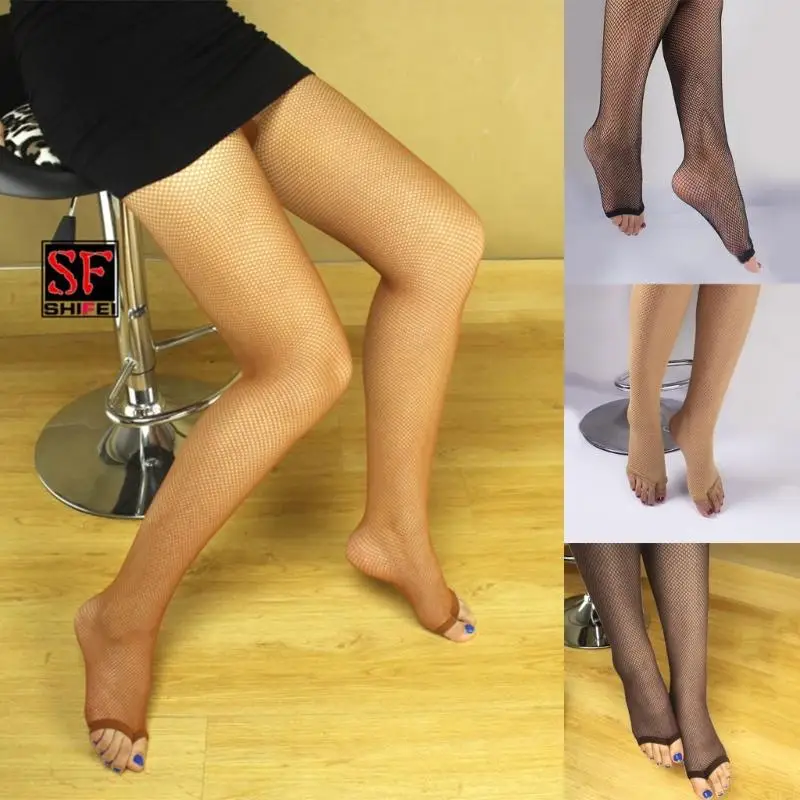 

P8DB Professional Latin Dance Toeless Tights Women Sexy Open Toe Fishnet Pantyhose