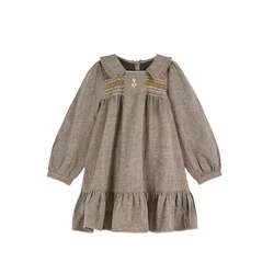 kids dress 2024 autumn brand girls cute long sleeve princess dresses