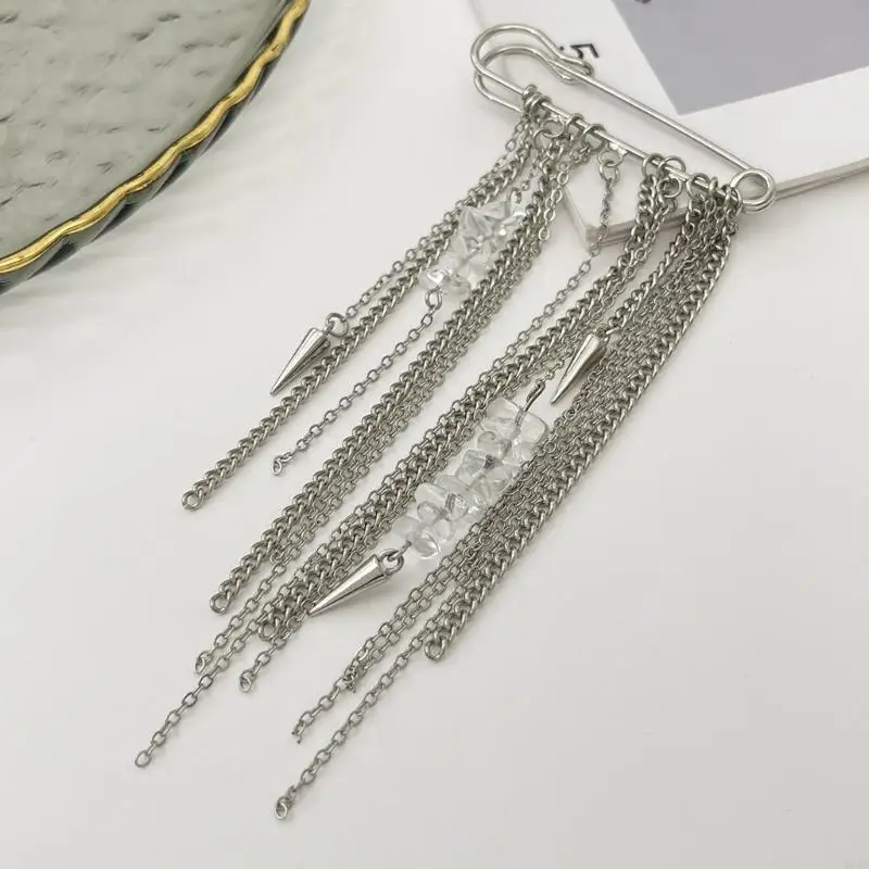  Gift Ready Metal Chain Tassels Brooch Pin for Birthday or Holiday Present Ideas