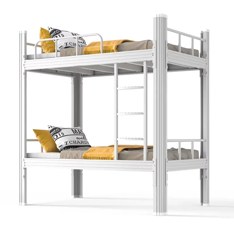 Metal Frame Double Decker Bed,Heavy Duty Durable Steel Bunk Bed for Dormitory/Staff Accommodation/Bedroom,Easy Assembly