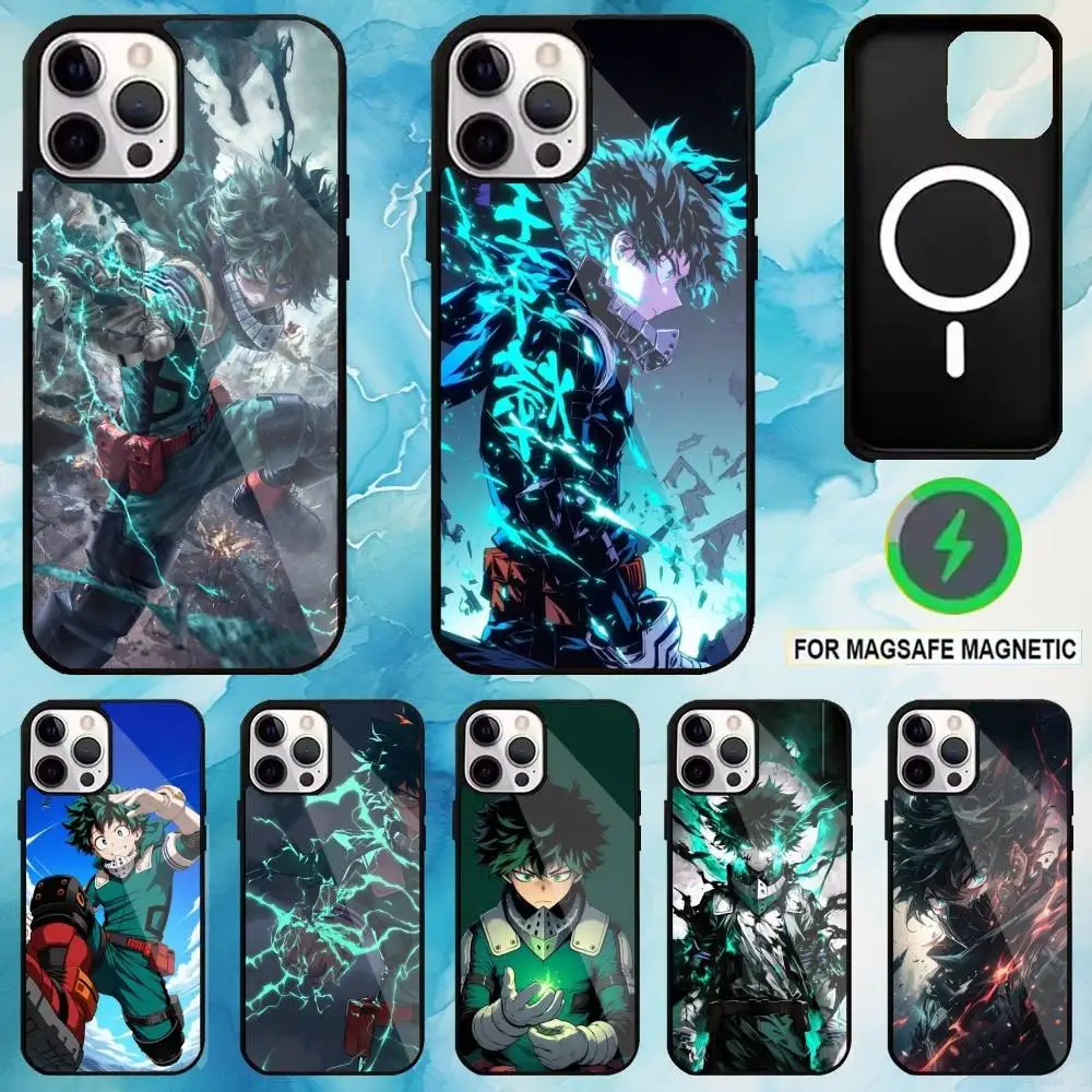 

My H-Hero Academia D-Deku Phone Case For iPhone17,16,15,14,13,12,11 Plus,Pro Max Magnetic For Magsafe Wireless Charging