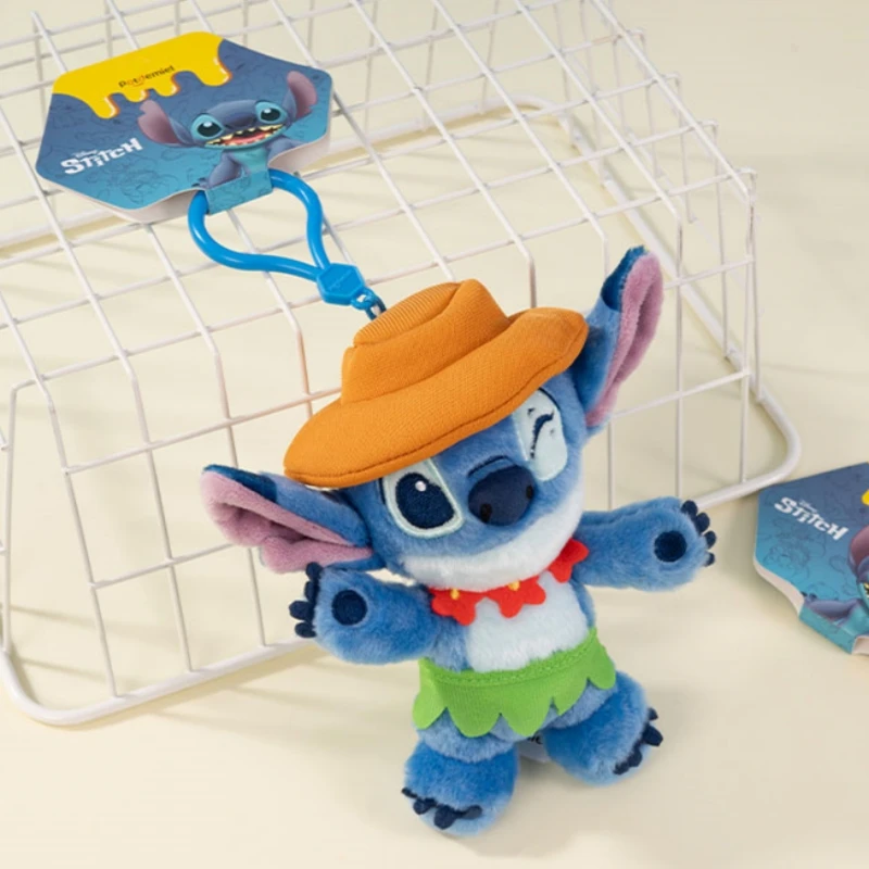 

Подлинная плюшевая игрушка Disney Stitch, аниме-кукла, брелок для ключей, мультяшные и милые детские игрушки, подвеска на рюкзак, подарок на день Святого Валентина, украшение