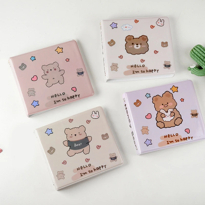 

20 Capacity CD Storage Bag Cute Bear Printing CD Case Card Holder CD Organizer DVD Binder Storage Booklet Portable