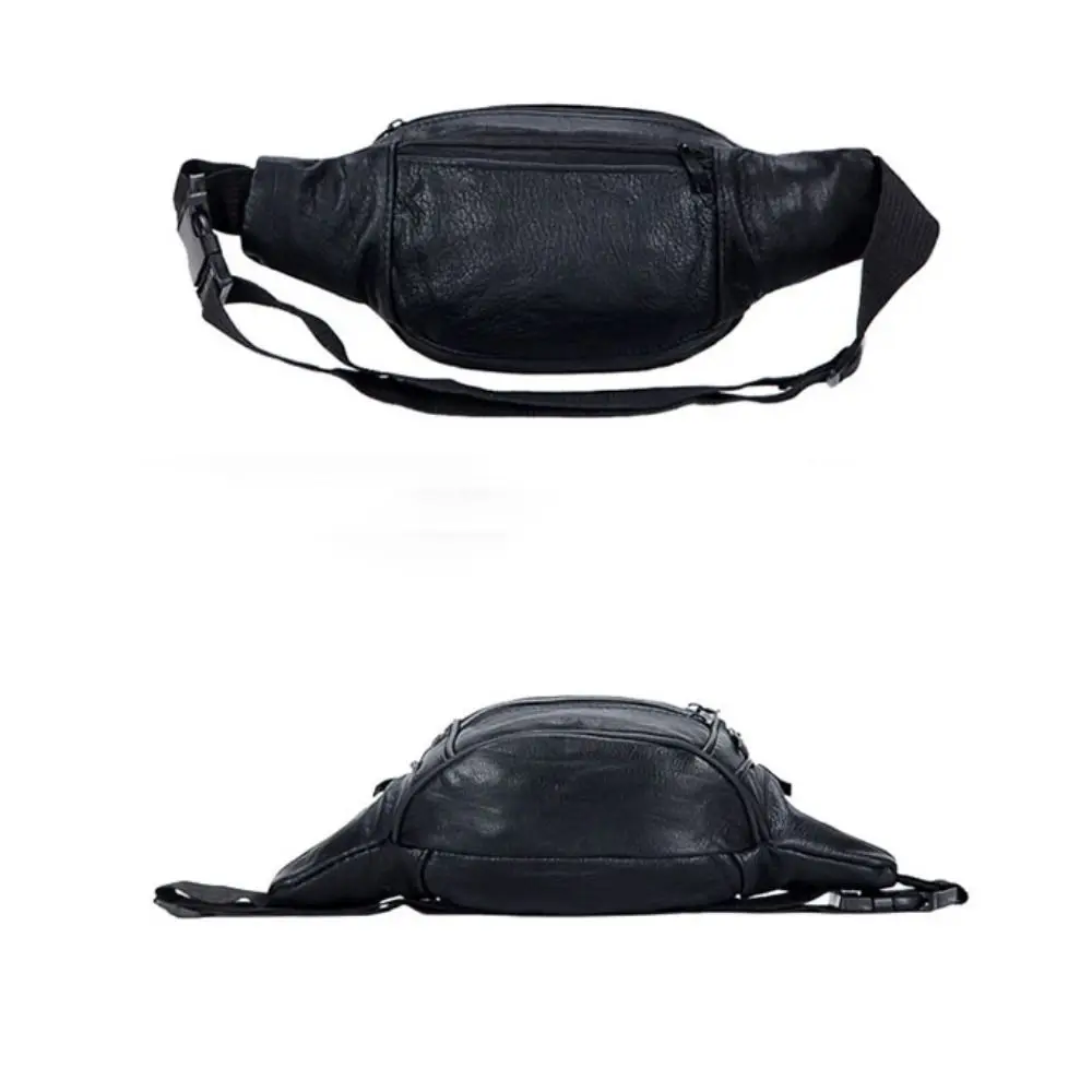 Genuine Leather Waist Bag Fanny Pack Waterproof Zipper Sacks Slingpack Large Capacity Phone Bag Travel