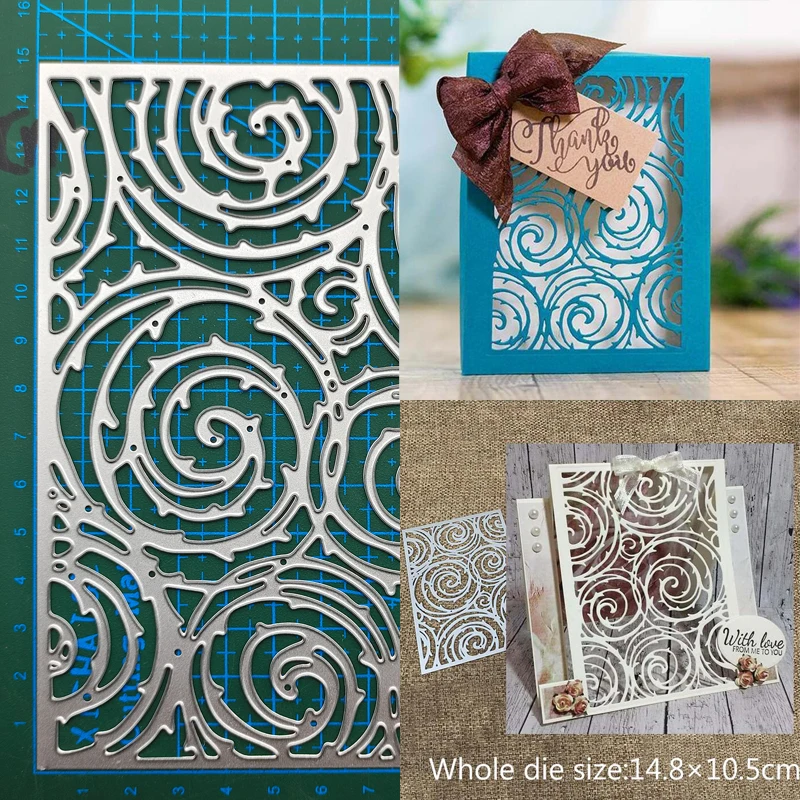 Kantenlose Baum Rad Hintergrund Metall Stanzformen Schablonen für DIY Scrapbooking dekorative Prägung Handwerk Vorlage