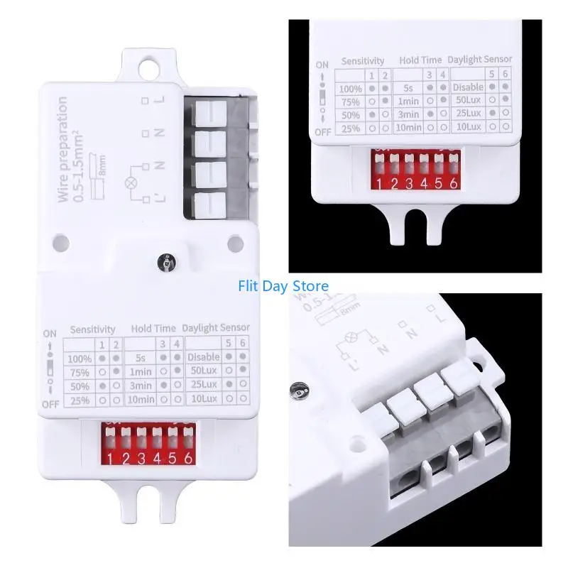 F92C AC 220V-240V/50Hz Microwave للكشف عن حركة جسم مستشعر الرادار لضوء LED