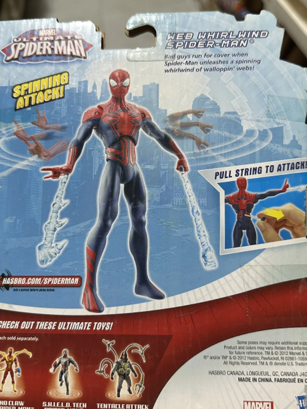 Hasbro Marvel Spider-Man Battle Figures Spider-Man Whirl Set 6-inch Action Figure Tabletop Case for A Boy's Birthday Present