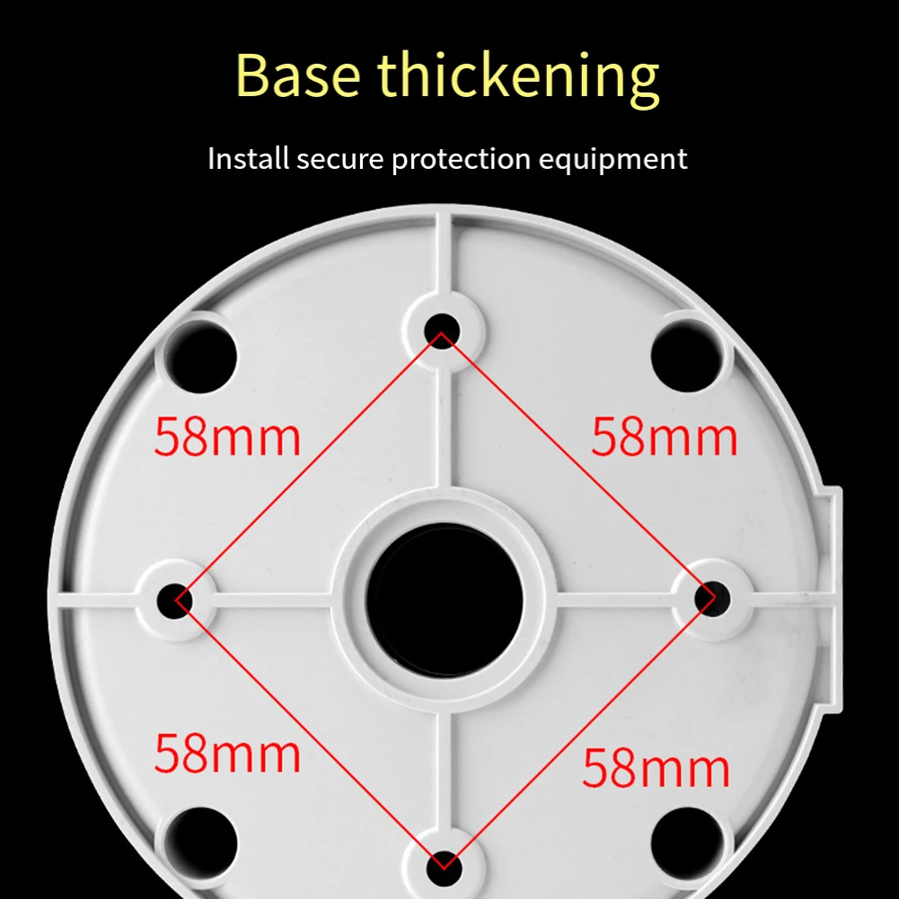1PC For 1280S Aluminum Alloy Indoor Outdoor Junction Box For Dome Camera Features Pre-drilled Holes For Easy Access 135*135*52mm