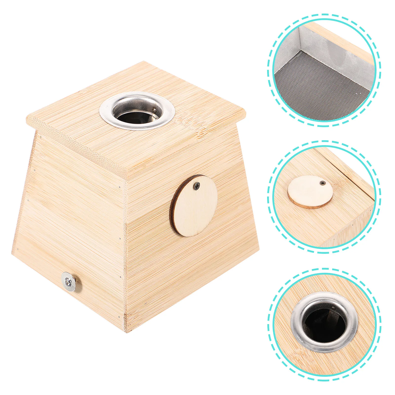 

Портативная коробка для прижигания из цельного дерева, традиционный китайский чехол для прижигания моксы, регулируемый инструмент для прижигания с защитой от ожогов для тела