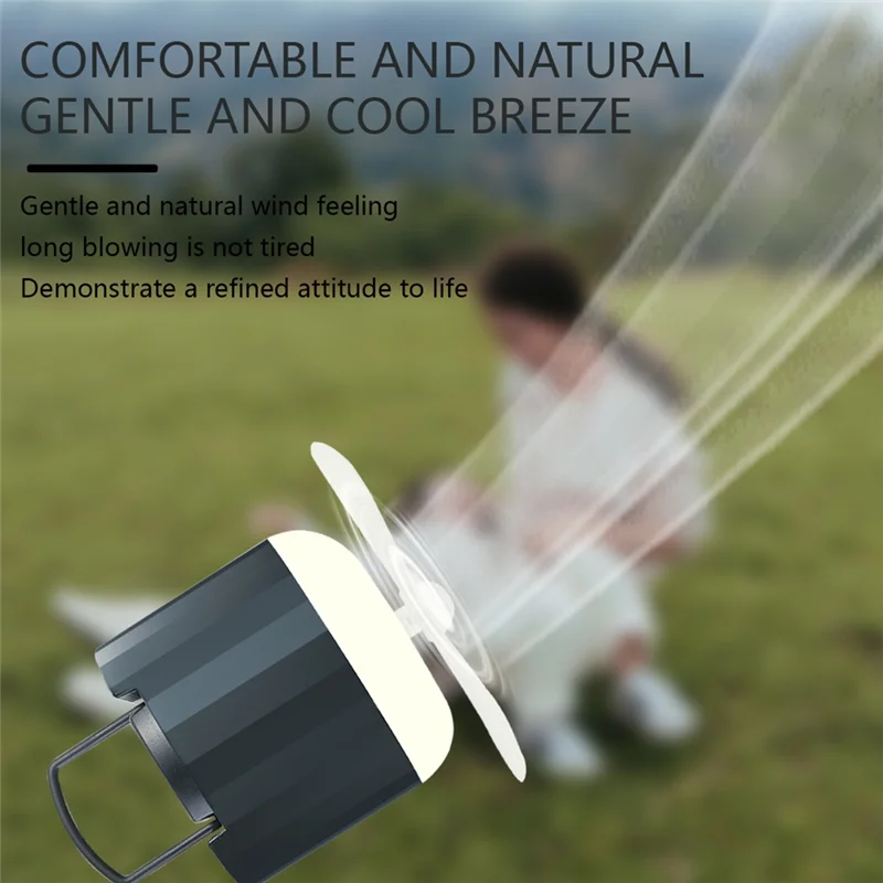 

AA14 New Camping Fan Light Rechargeable Fan USB Powered Fan With Light &Hook Tent Fan For Camping Fan Multifunctional Table Fan