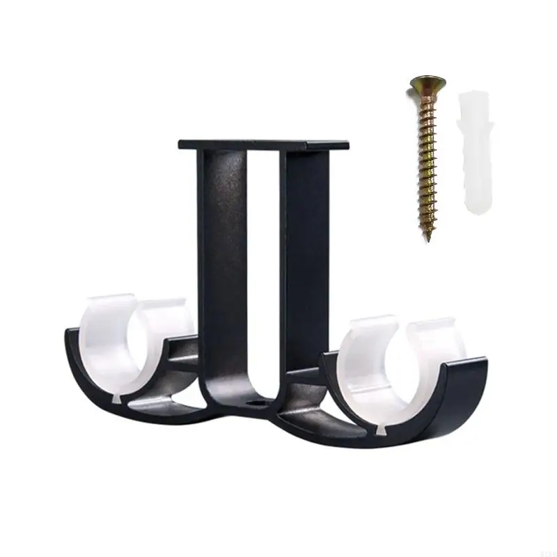 R1WB 1PC Double Curtain Rod Brackets Window Hardware Hardware Decor Home Decor