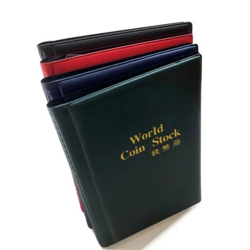 R1WB Coin Collection Album 120 Pockets Coin Holder Book Coin Storage Album Money Penny Pocket สำหรับนักสะสม 4 สี
